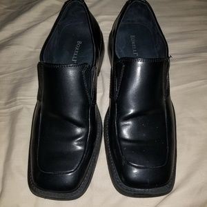 Mens black dress shoes size 7 euc